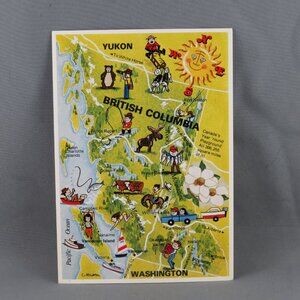 Vintage Postcard - British Cartoon Map - Traveltime